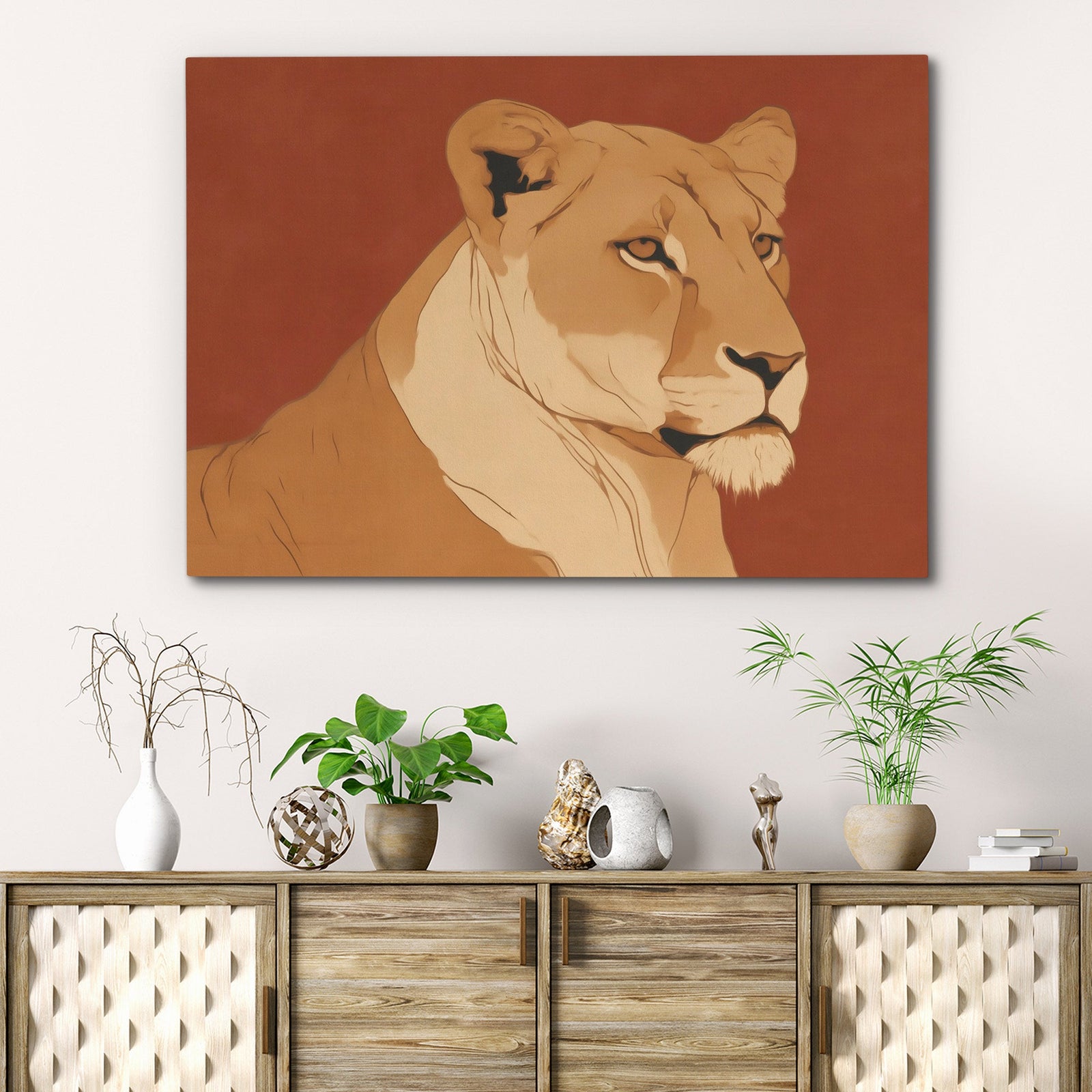 Lioness in Ember - Luxury Wall Art