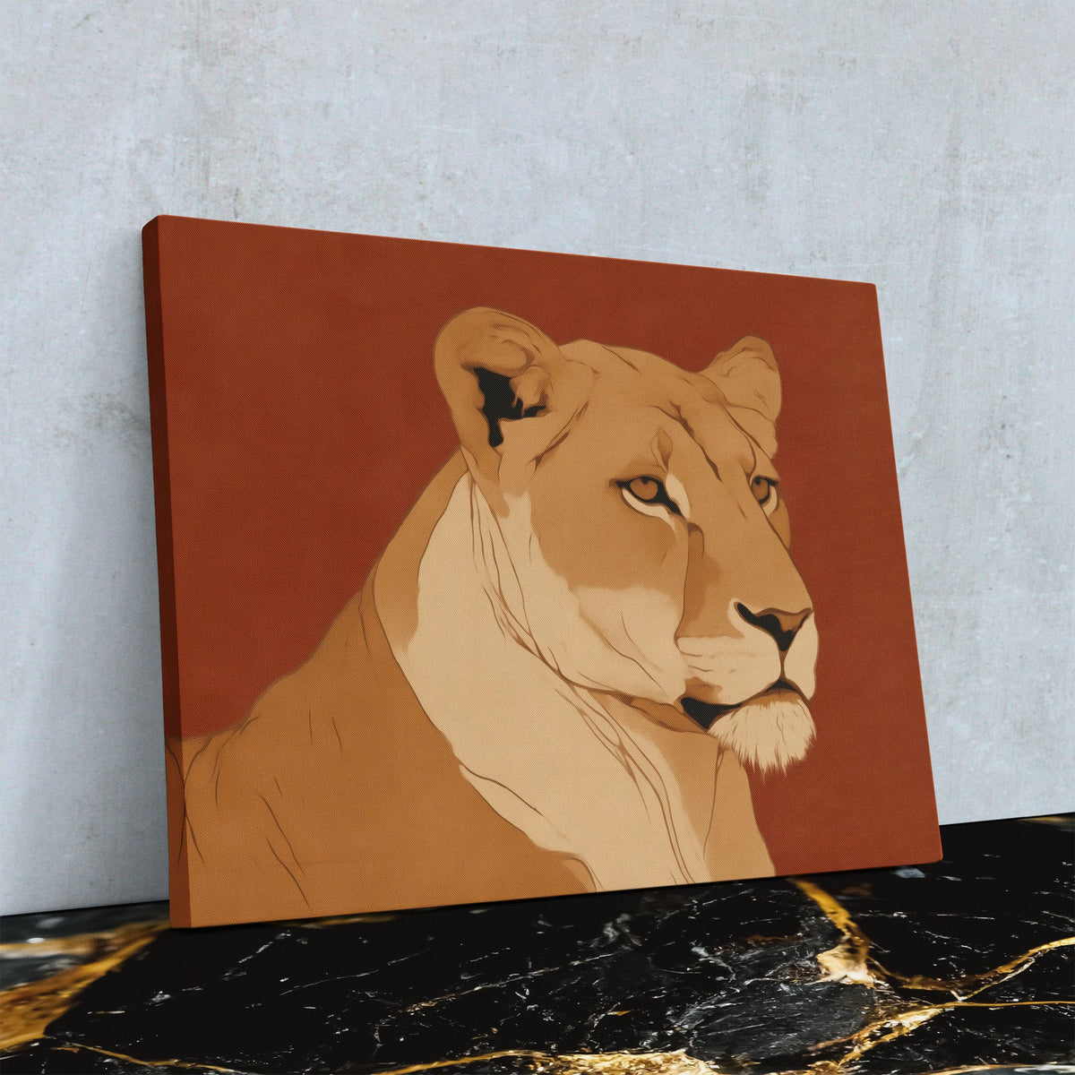 Lioness in Ember - Luxury Wall Art
