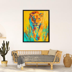 Lioness Jungle Flame - Luxury Wall Art