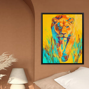 Lioness Jungle Flame - Luxury Wall Art