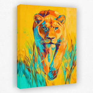 Lioness Jungle Flame - Luxury Wall Art