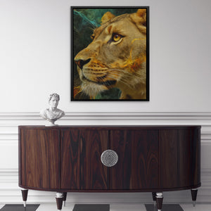 Lioness of Flame - Luxury Wall Art