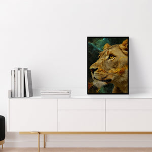 Lioness of Flame - Luxury Wall Art
