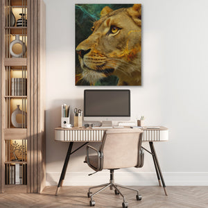 Lioness of Flame - Luxury Wall Art