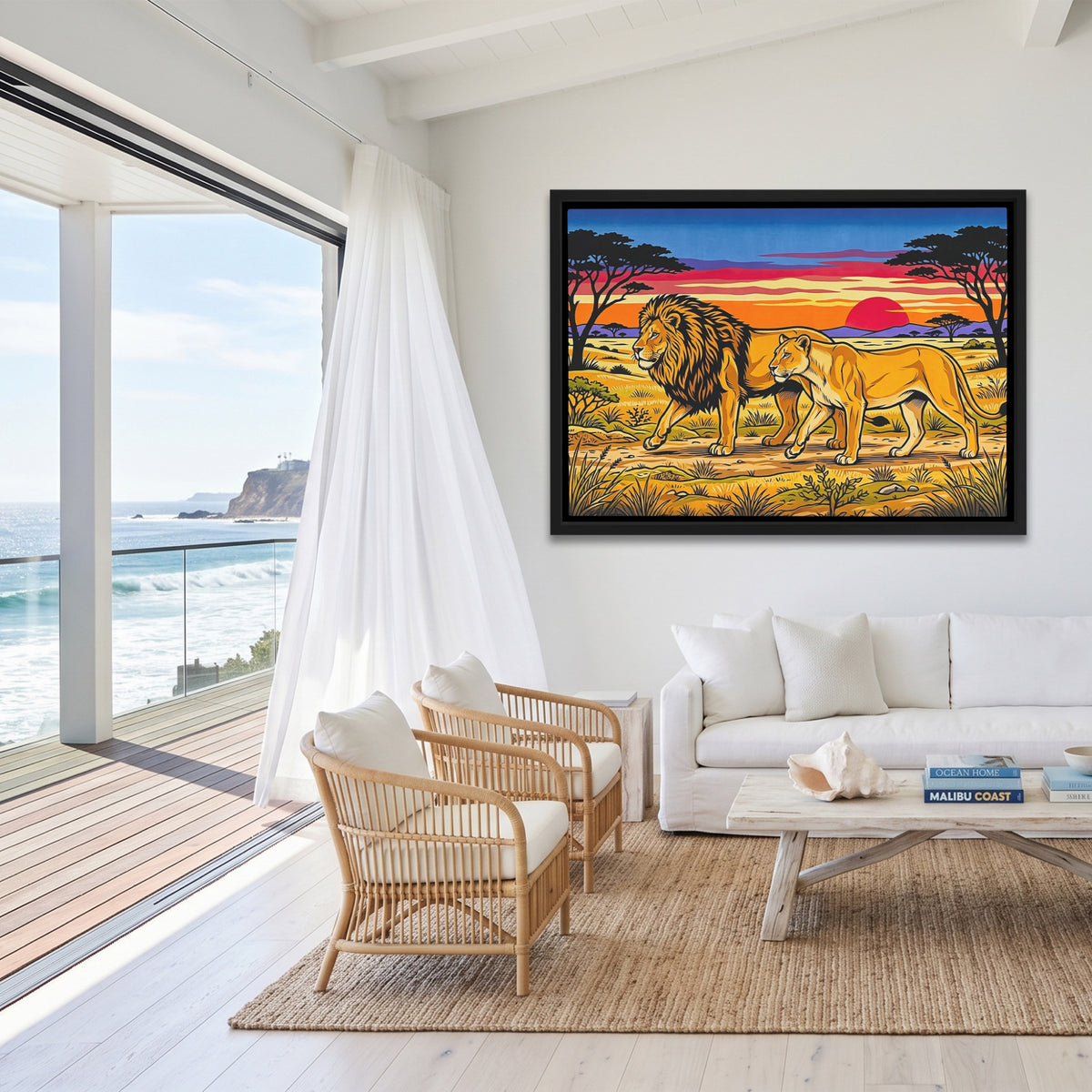 Lions African Sunset — Lions African Sunset Malibu Beach Land 181