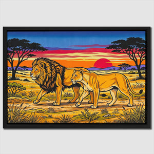 Lions African Sunset — Lions African Sunset Close Up Landscape 53