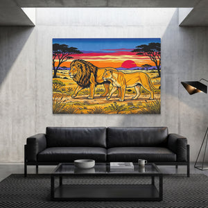 Lions African Sunset — Lions African Sunset Grey Luxury Land 85