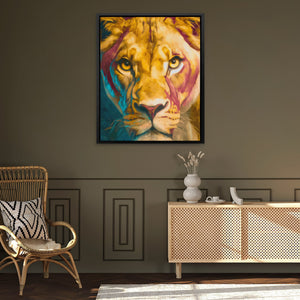Lion's Amber Storm - Luxury Wall Art