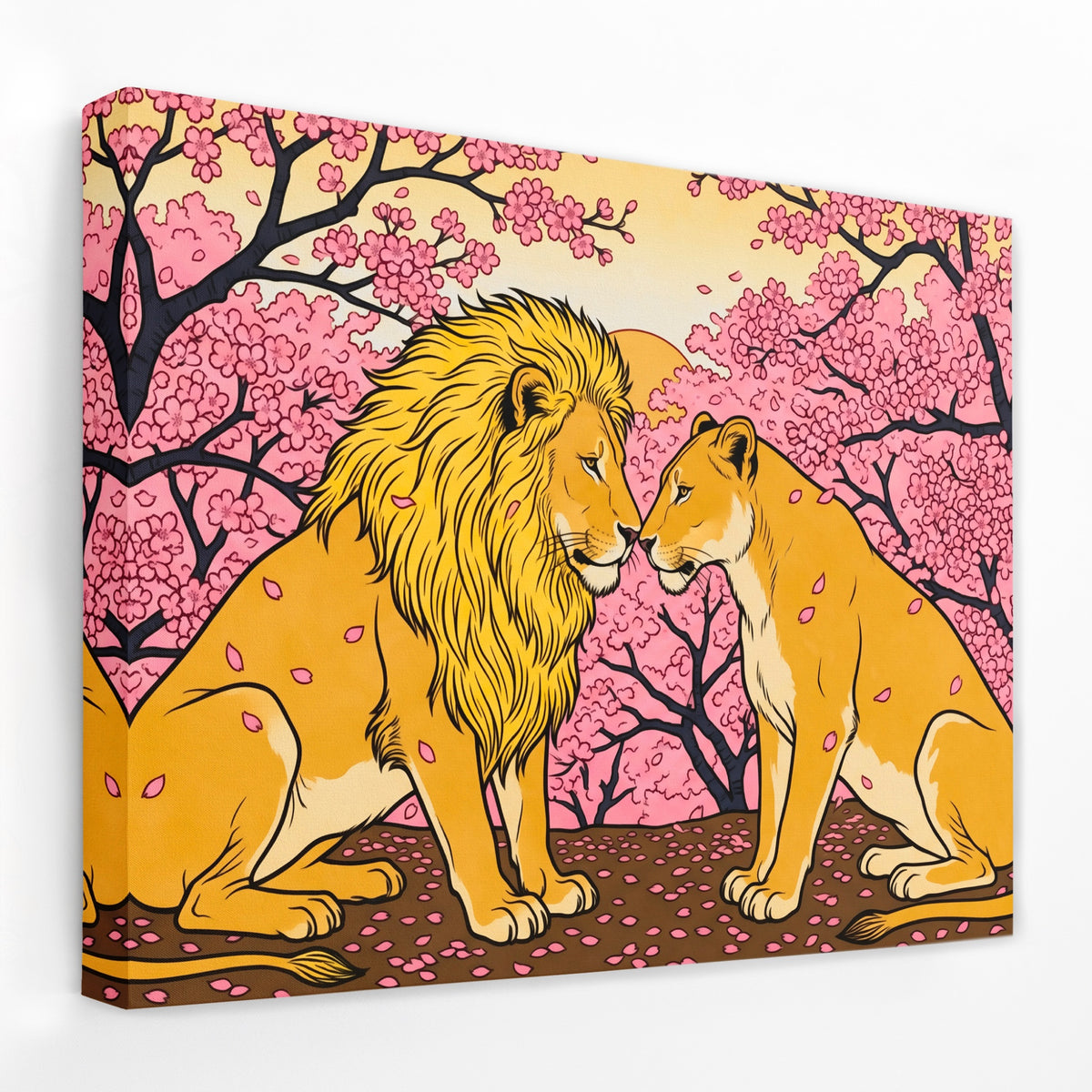 Lions Cherry Blossom — Lions Cherry Blossom Landscape   Side View   Mirror Wrap 134