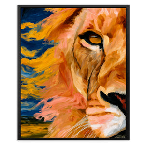 Lion's Copper Dawn - Luxury Wall Art
