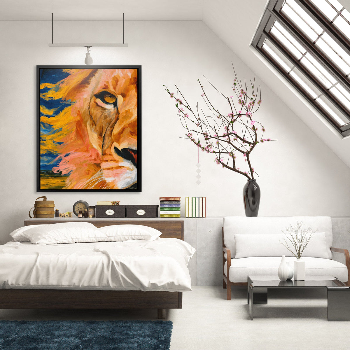 Lion's Copper Dawn - Luxury Wall Art