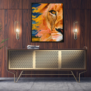 Lion's Copper Dawn - Luxury Wall Art