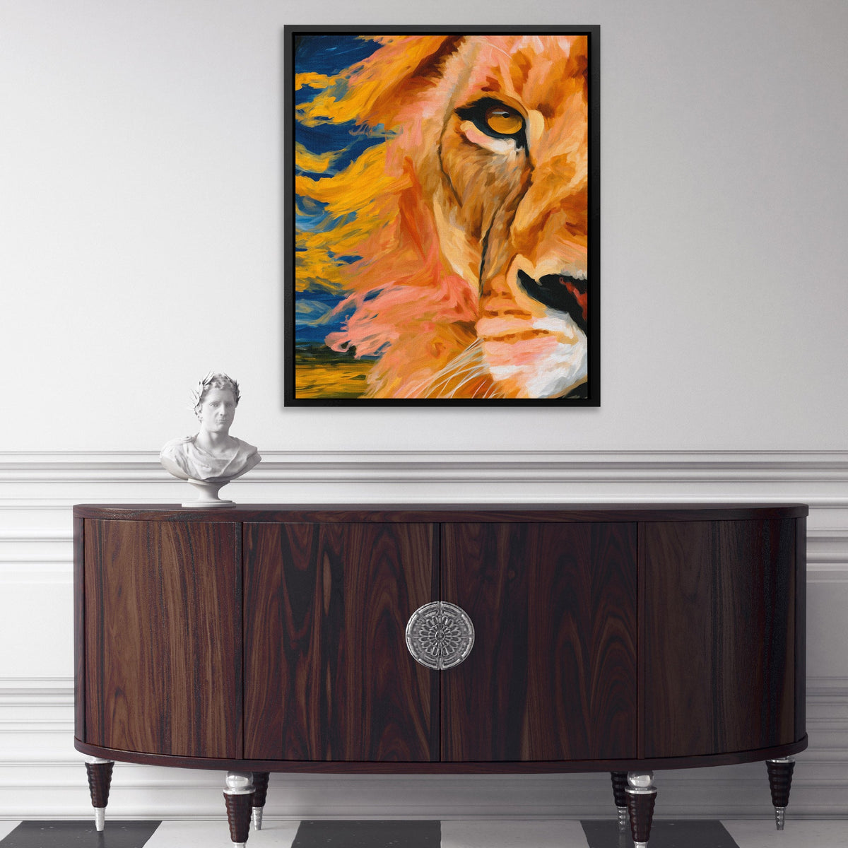 Lion's Copper Dawn - Luxury Wall Art