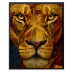 Lion's Fractured Gold - Luxury Wall Art