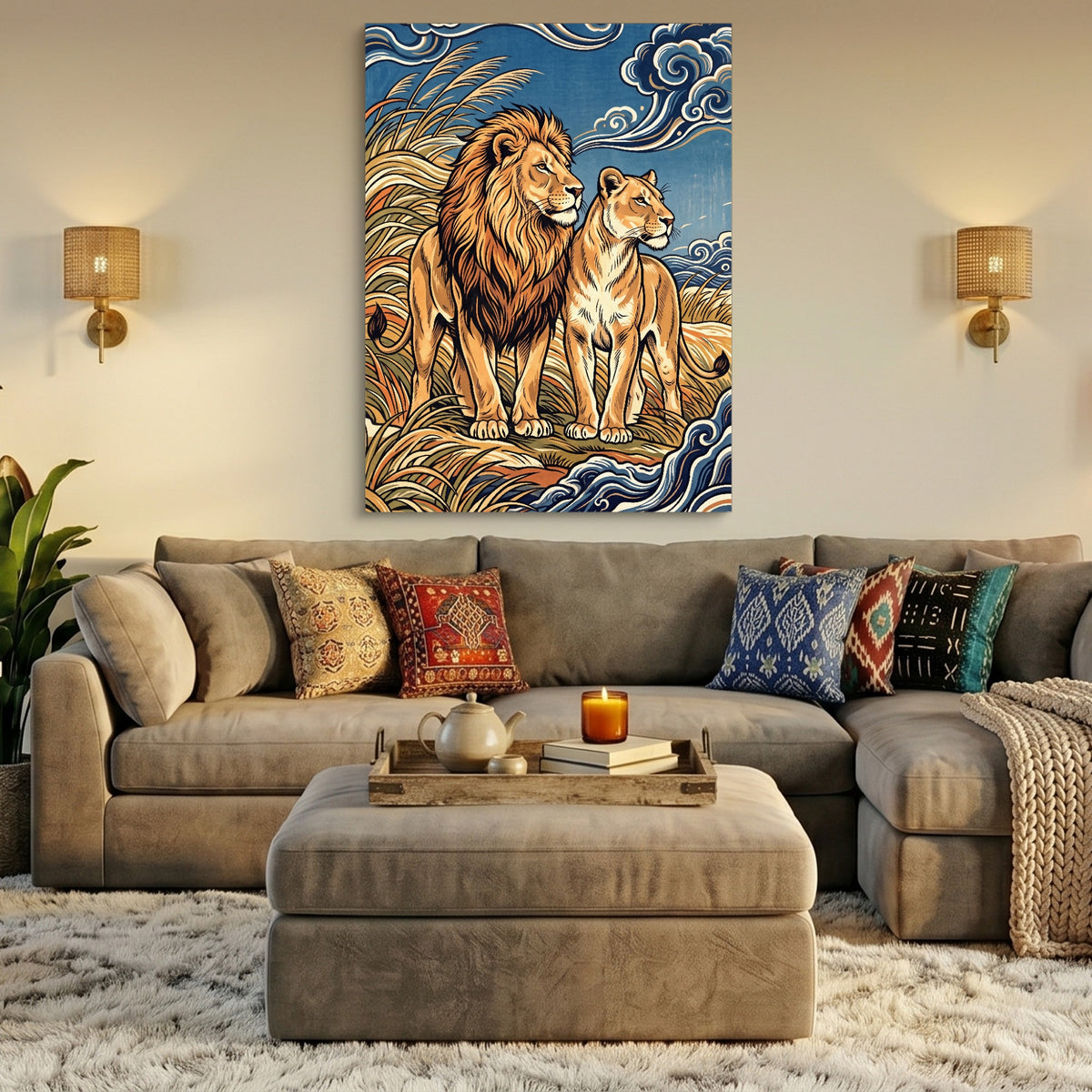 Lions Golden Watch — lions golden watch sq az livingroom 1port flush print