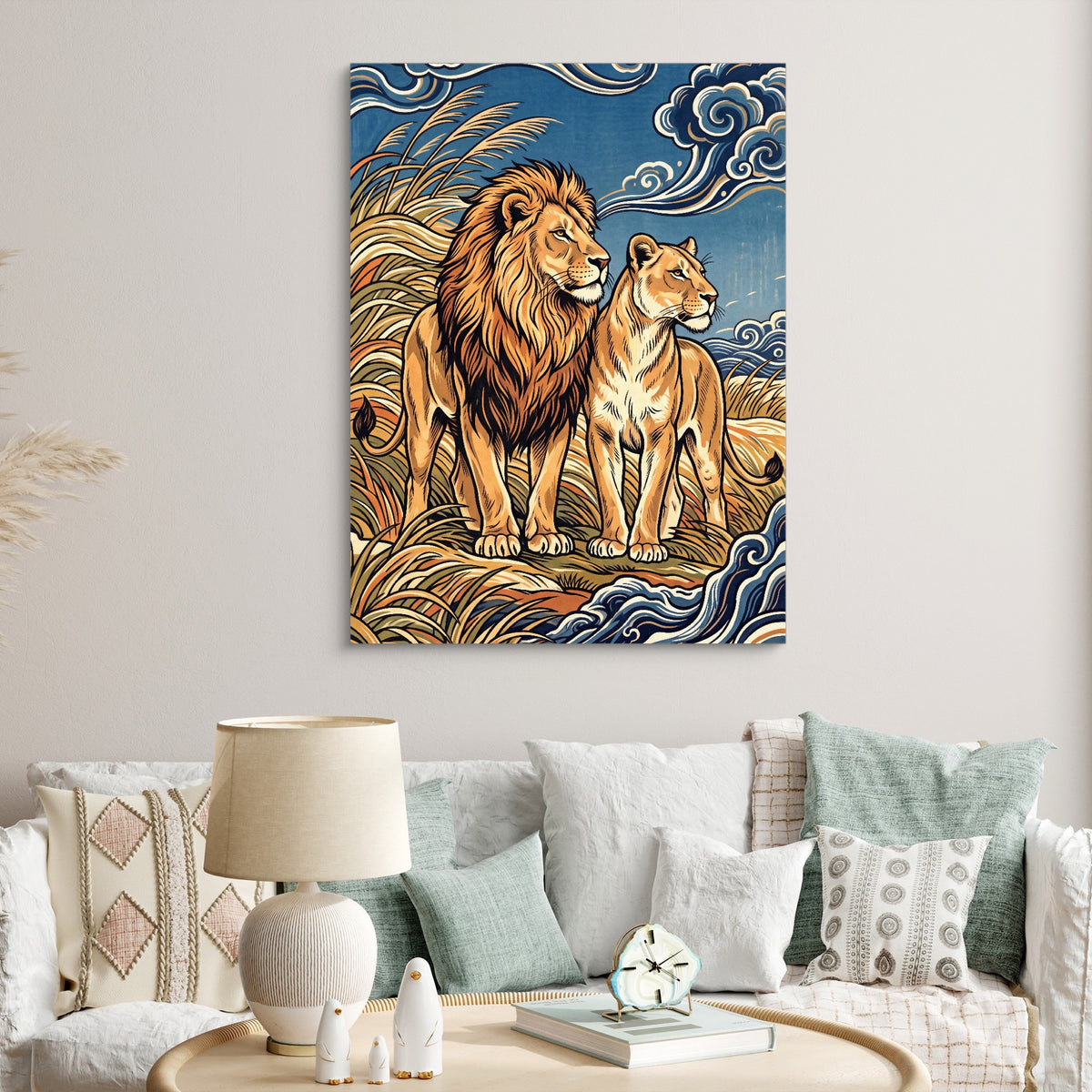 Lions Golden Watch — lions golden watch sq clock bed 1port flush print