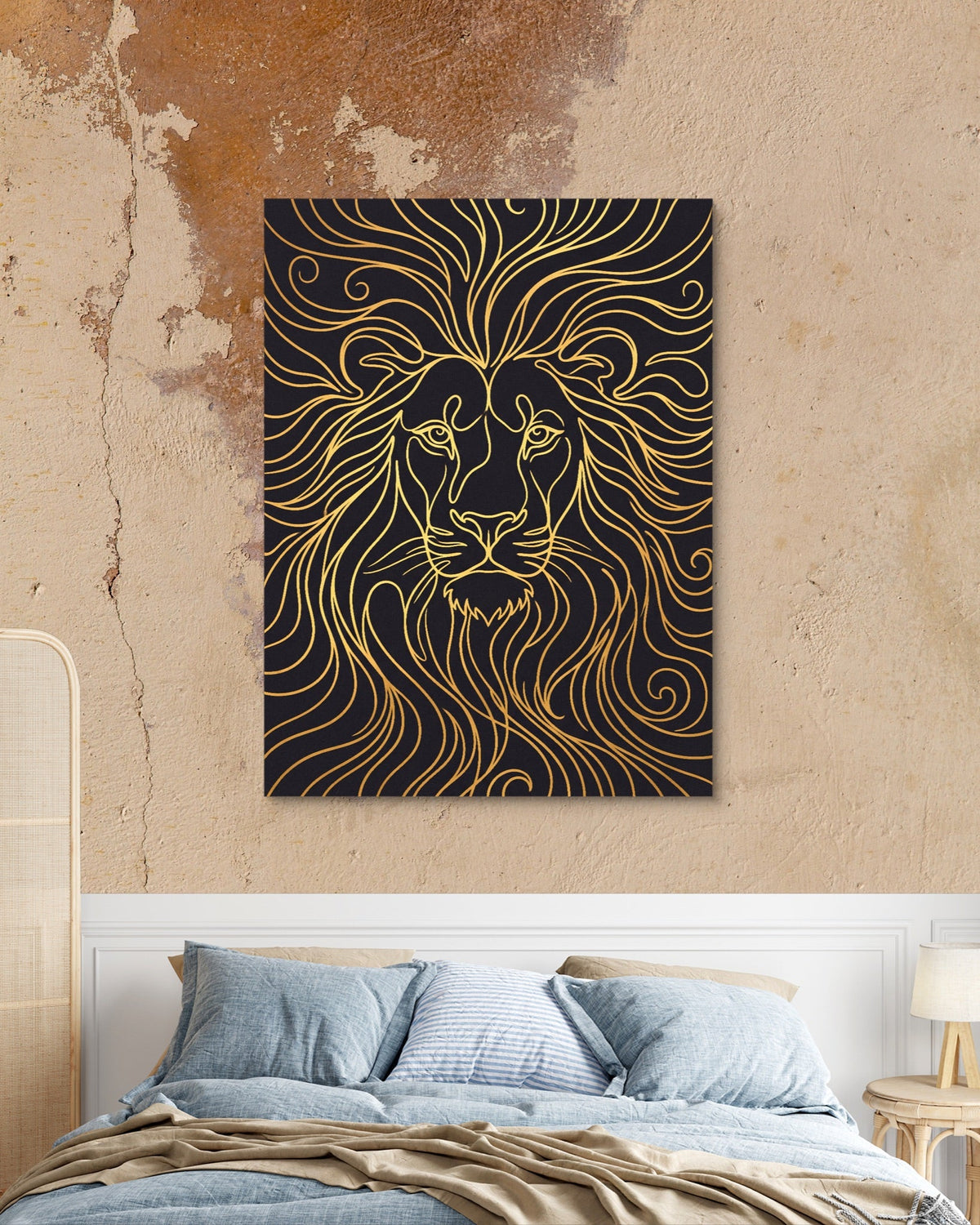 Lion's Liquid Mane - Luxury Wall Art