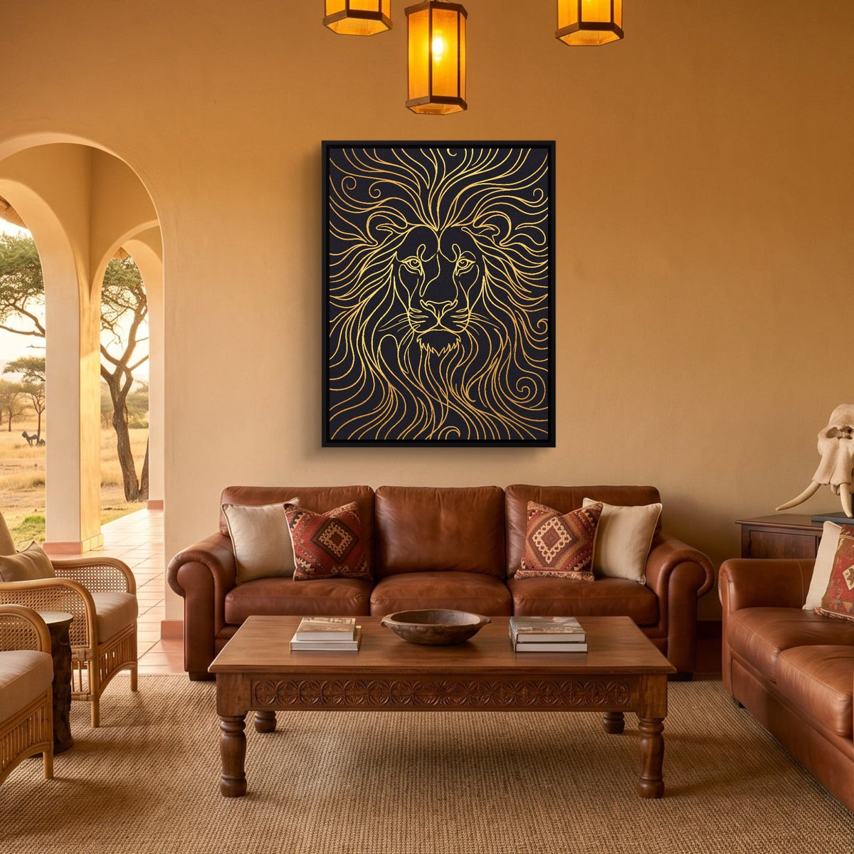 Lion's Liquid Mane - Luxury Wall Art