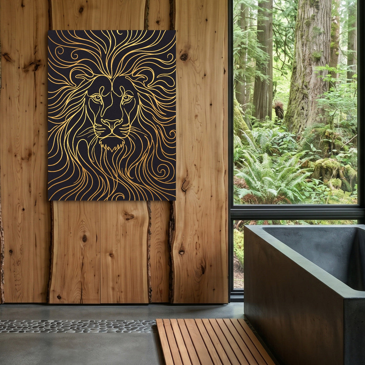 Lion's Liquid Mane - Luxury Wall Art