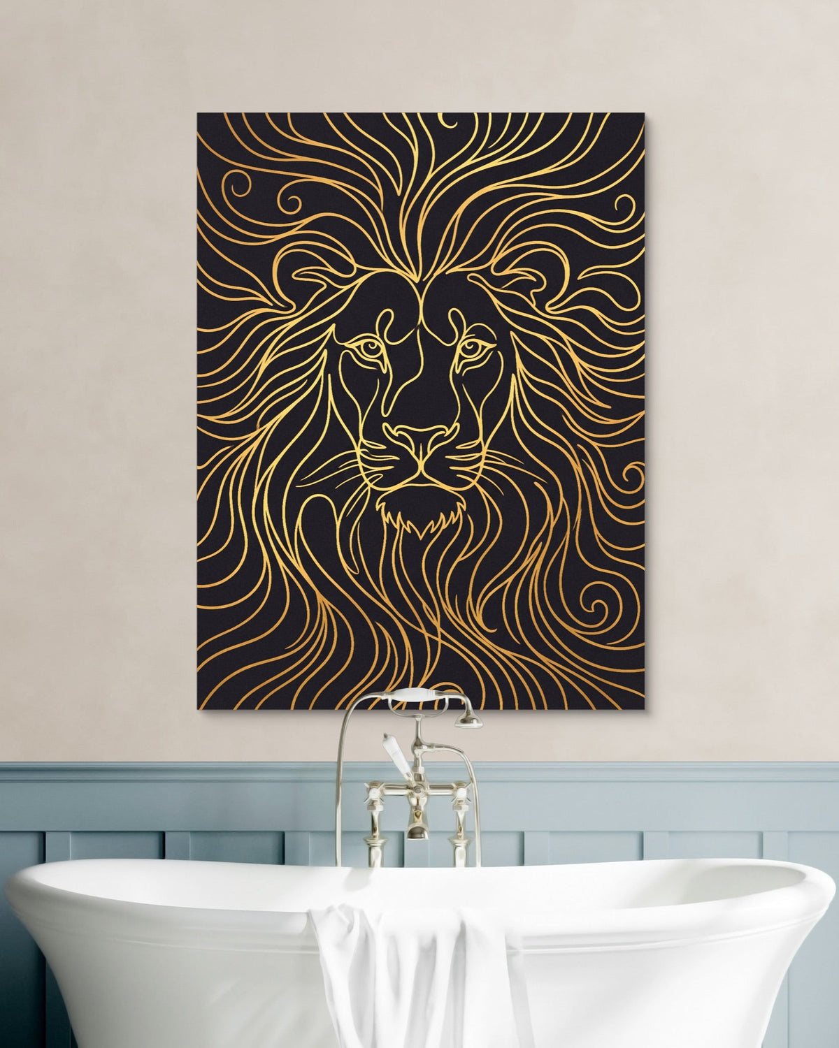 Lion's Liquid Mane - Luxury Wall Art