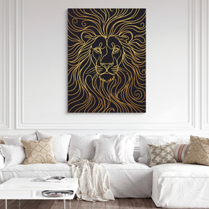 Lion's Liquid Mane - Luxury Wall Art