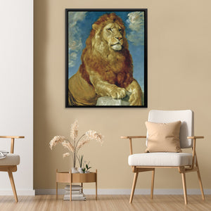 Lion's Marble Throne - Luxury Wall Art
