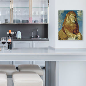 Lion's Marble Throne - Luxury Wall Art