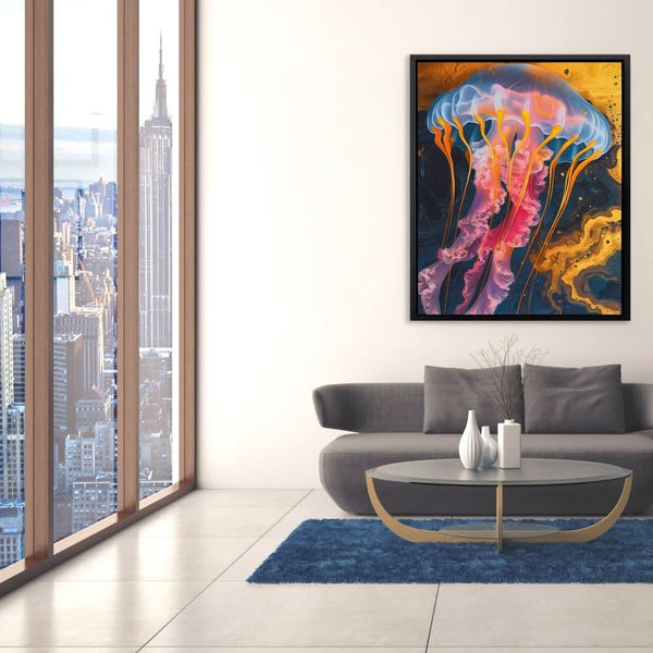 Liquid Jellyfish in a room