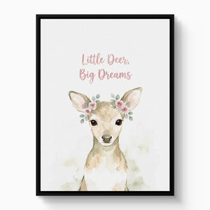 Little Deer, Big Dreams - Luxury Wall Art