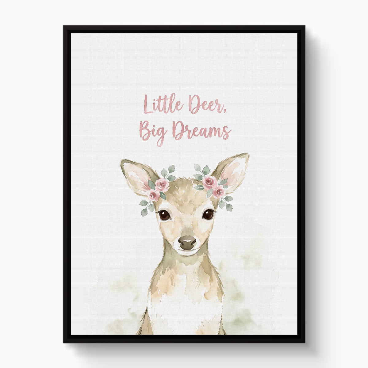 Little Deer, Big Dreams — little deer, big dreams white studio framed black