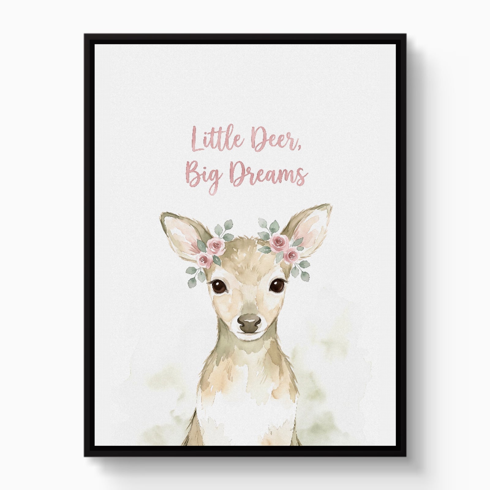 Little Deer, Big Dreams — little deer, big dreams white studio framed black