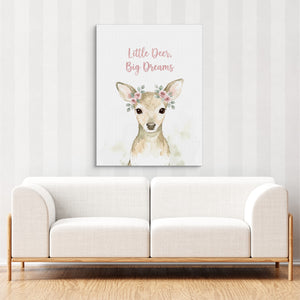 Little Deer, Big Dreams — little deer, big dreams sq cute couch cbrown couch 1port flush print