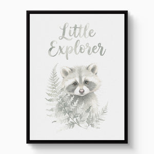 Little Explorer — little explorer white studio framed black