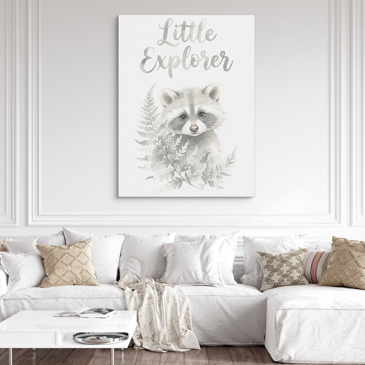 Little Explorer — little explorer sq white couch and wall 1port flush print