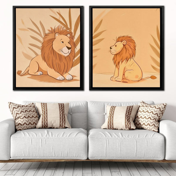 Little Lion Duo in a room