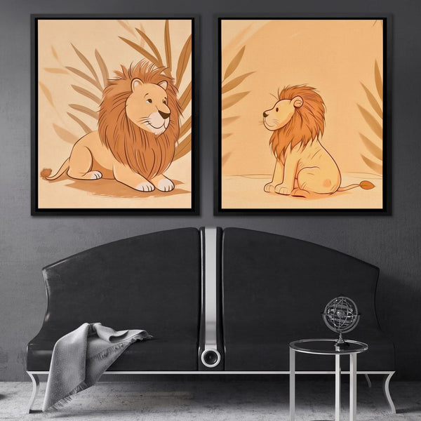 Little Lion Duo in a room