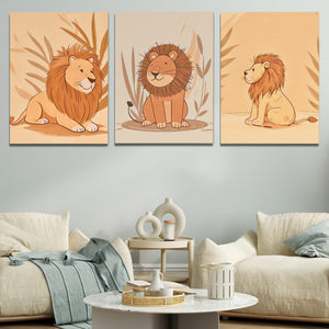 Little Lion Trio - Luxury Wall Art