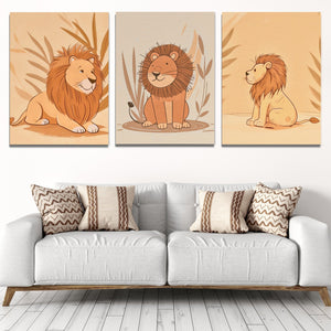 Little Lion Trio - Luxury Wall Art