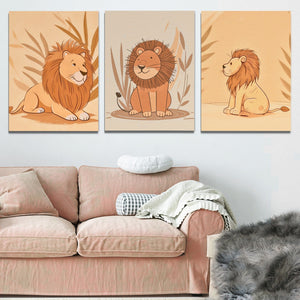 Little Lion Trio - Luxury Wall Art