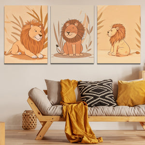 Little Lion Trio - Luxury Wall Art