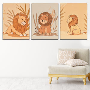 Little Lion Trio - Luxury Wall Art