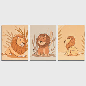 Little Lion Trio - Luxury Wall Art