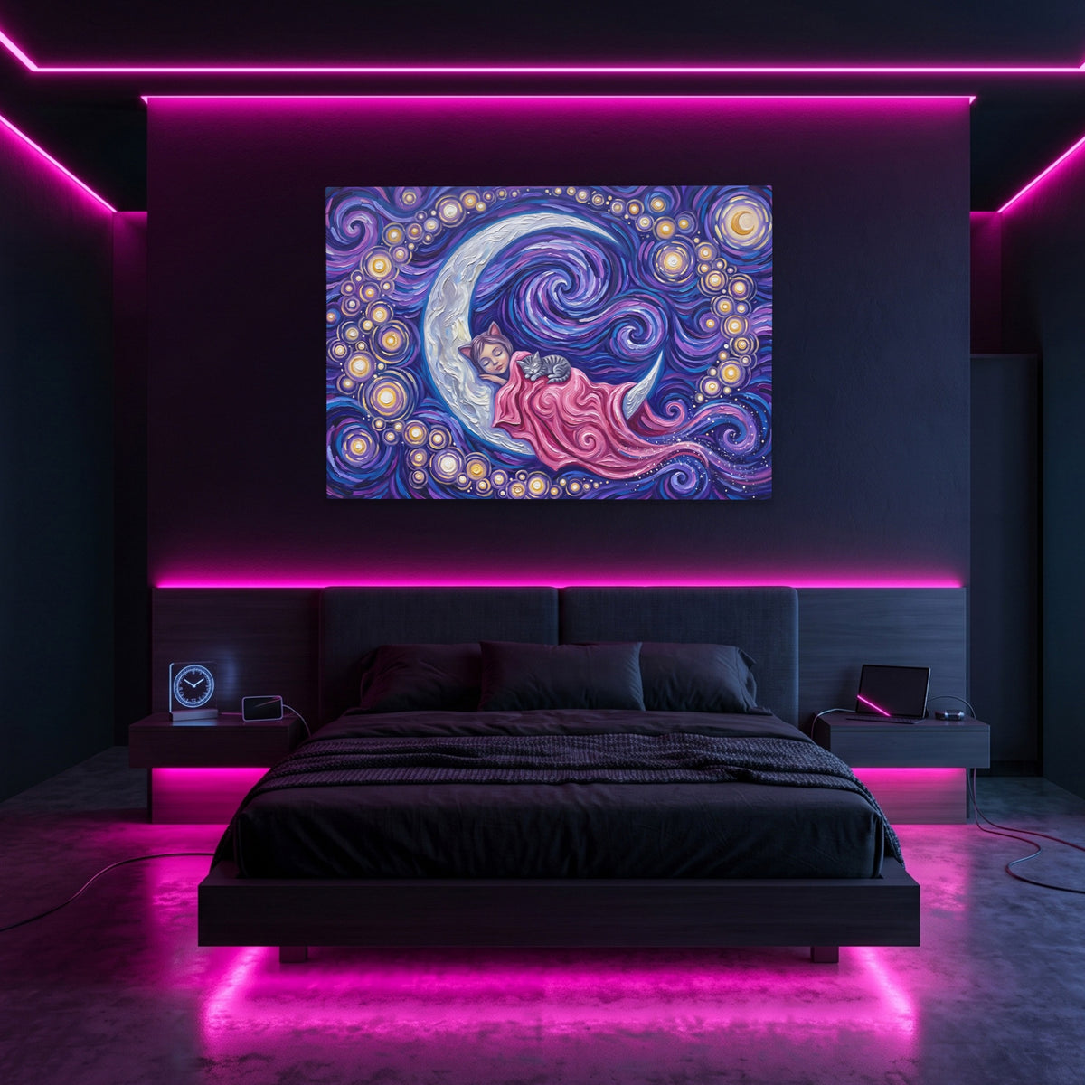 Little Sleeping Moon — Little Sleeping Moon Pink Neon Room Land 242