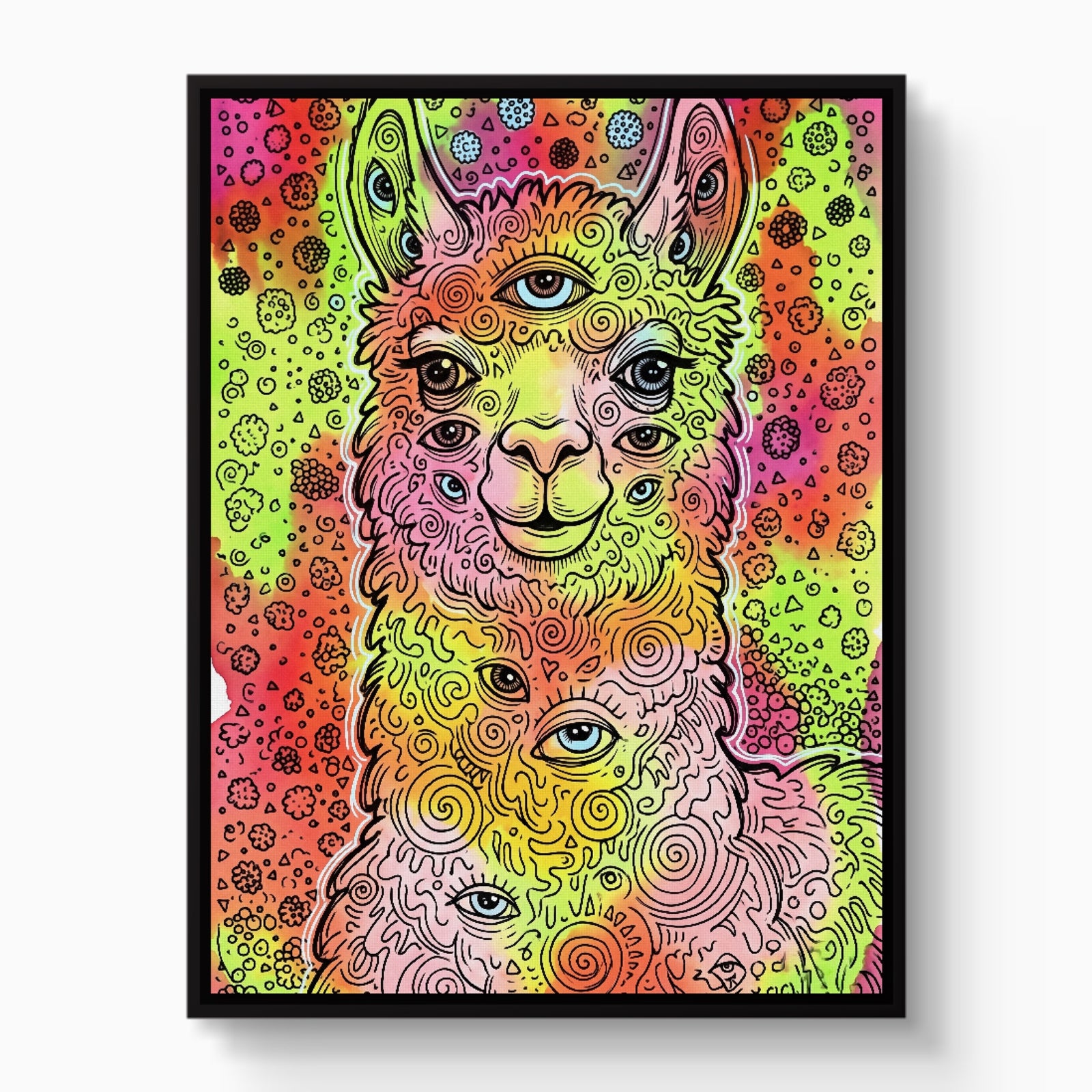 Llama Multivision — llama multivision white studio framed black