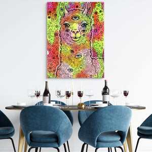 Llama Multivision — llama multivision sq dining room tables 1port flush print