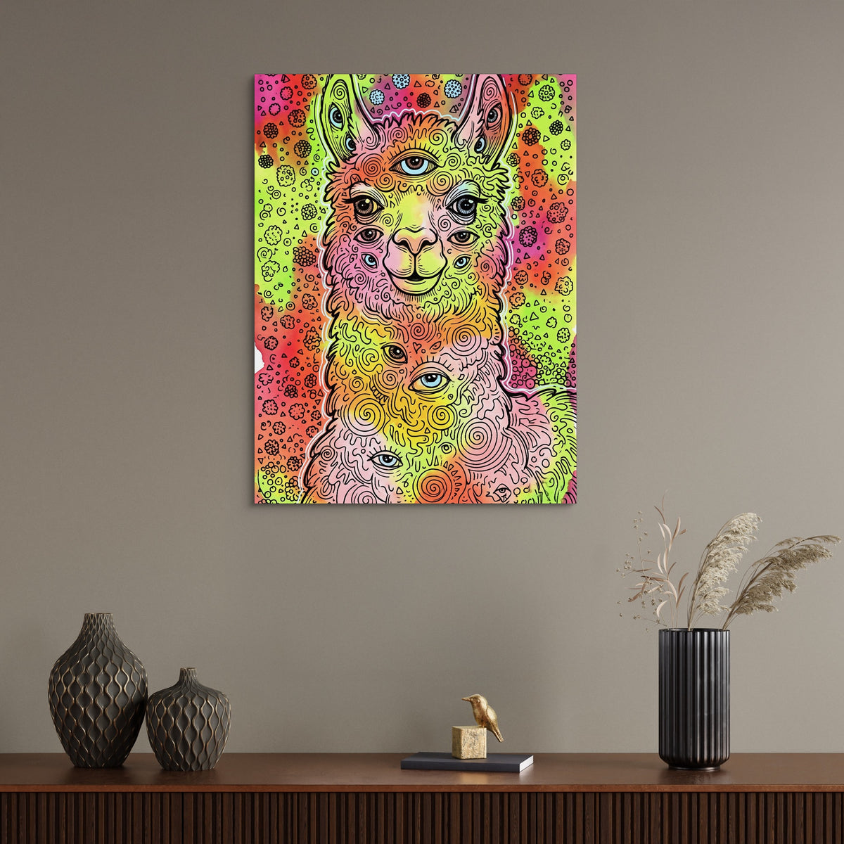 Llama Multivision — llama multivision sq wall desk bird 1port flush print
