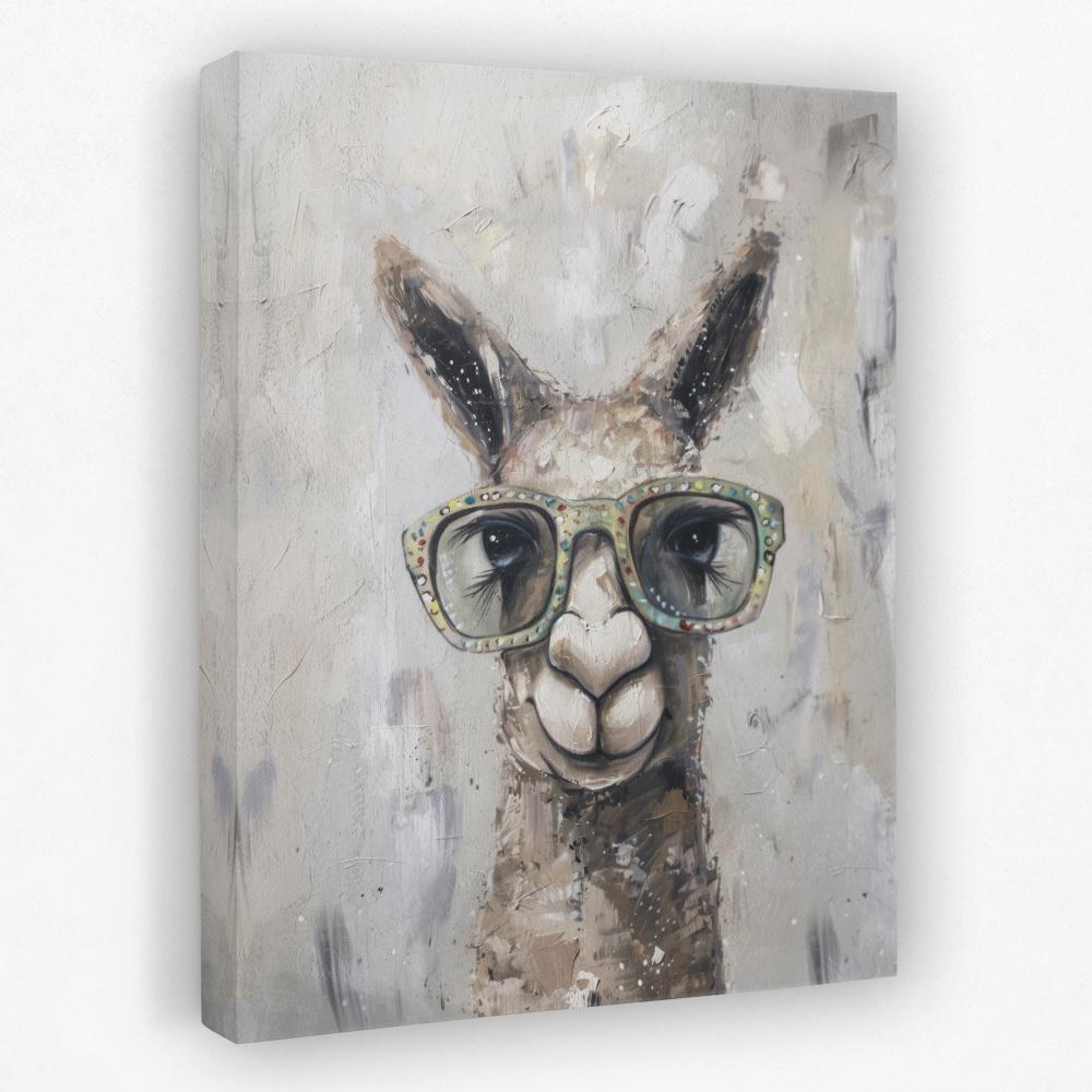 Llama With Glasses - Luxury Wall Art