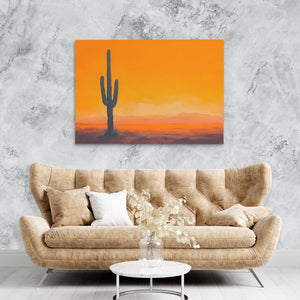 Lone Texas Cactus - Luxury Wall Art