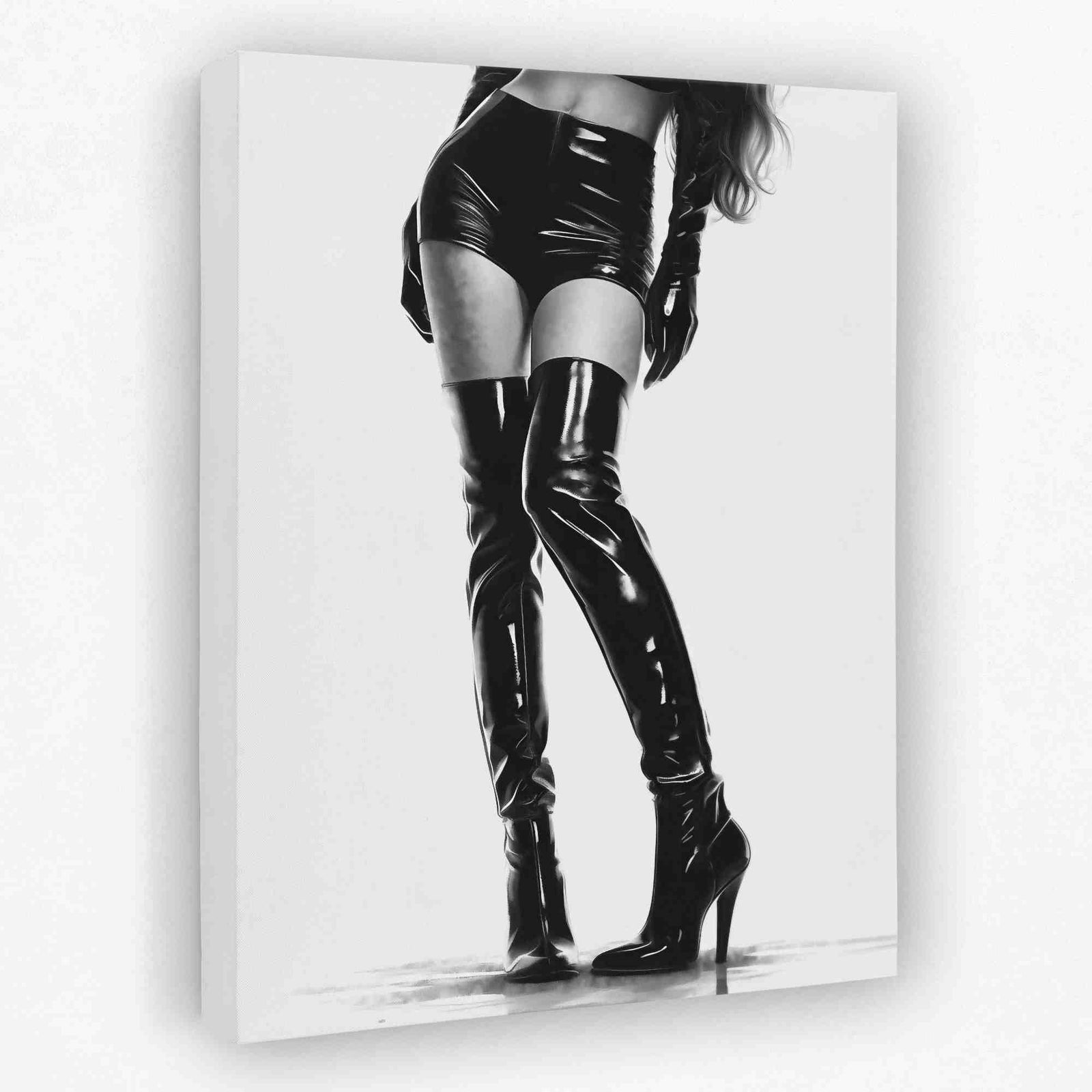 Long Legs - Black and White Canvas Wall Art