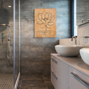 Lotus Golden Ripples — lotus golden ripples sq bathroom 1port flush print